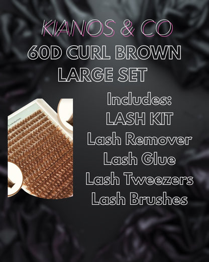 60D CURL BROWN LASH KIT