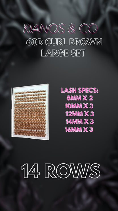 60D CURL BROWN LASH KIT
