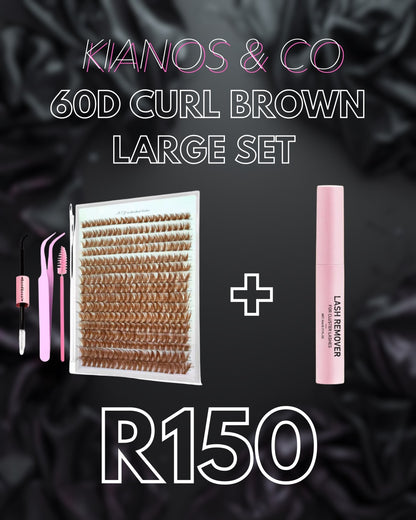 60D CURL BROWN LASH KIT