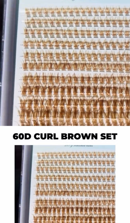 60D CURL BROWN LASH KIT