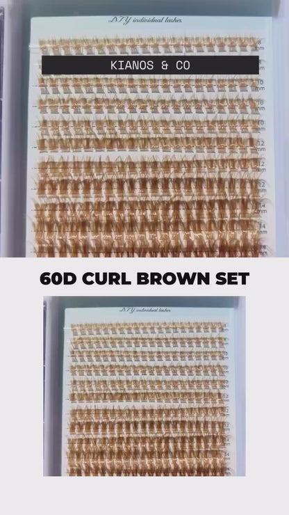 60D CURL BROWN LASH KIT